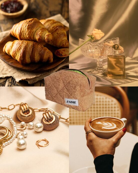 Kosmētikas somiņa "Pistāciju kruasāns"